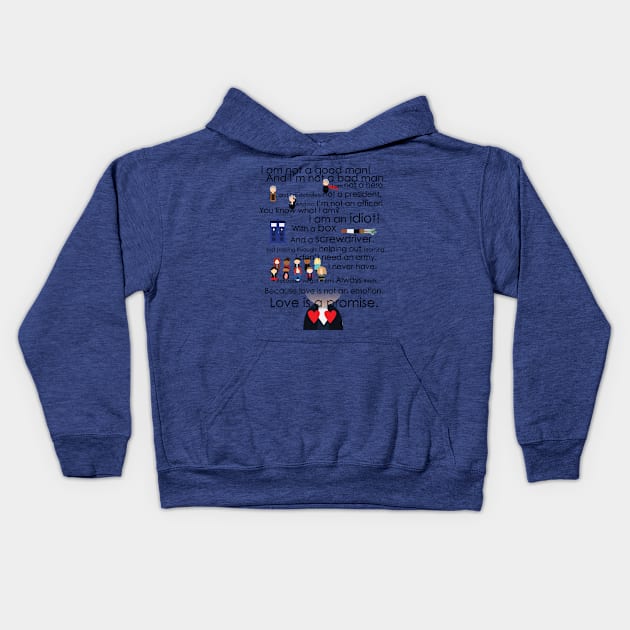 Love Is a Promise Kids Hoodie by ladyoftime